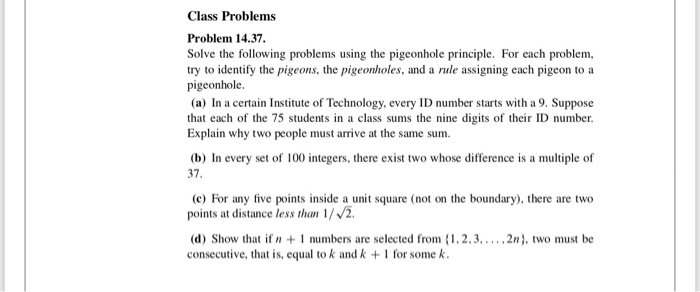 Solved Class Problems Problem 14.37 Solve the following | Chegg.com