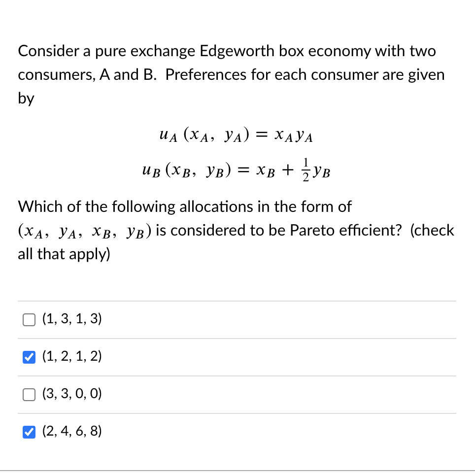 Solved Consider A Pure Exchange Edgeworth Box Economy With | Chegg.com