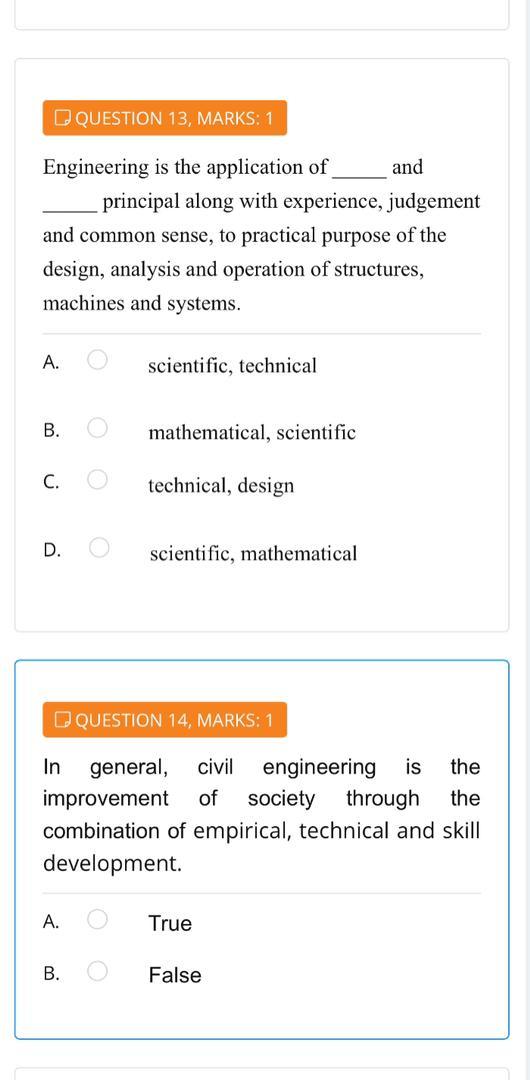 Solved QUESTION 11, MARKS: 1 Nick is an engineer working in | Chegg.com