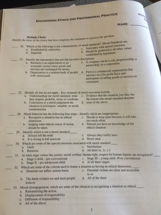 Solved Identify The Letter Of The Choice That Best Completes Chegg