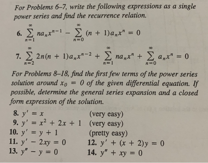 Solved For Problems 6-7, write the following expressions as | Chegg.com