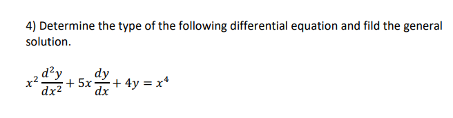 Solved Determine the type of the following differential | Chegg.com