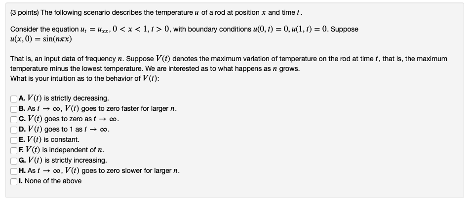 Solved 3 Points In Your Answers Below For The Variable Chegg Com
