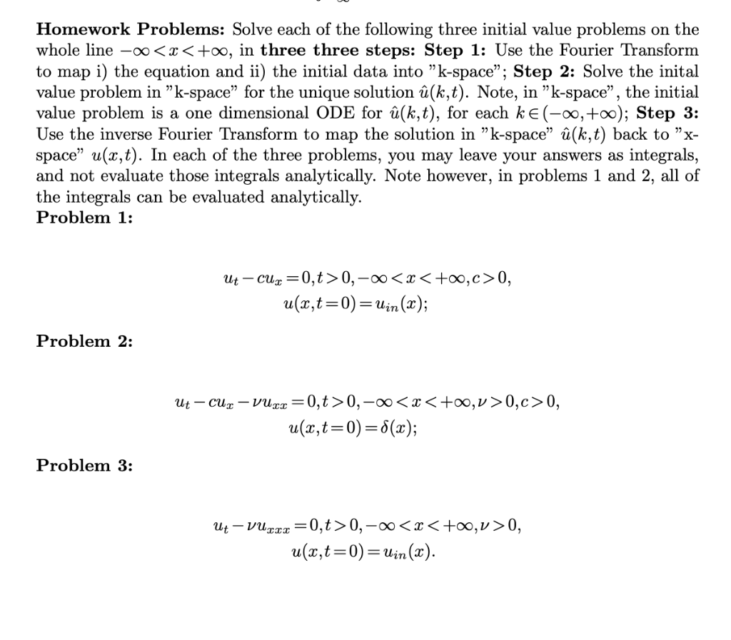 Solved Homework Problems: Solve each of the following three | Chegg.com