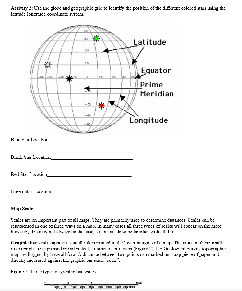 Solved Activity 2: Use the globe and geographic grid to | Chegg.com