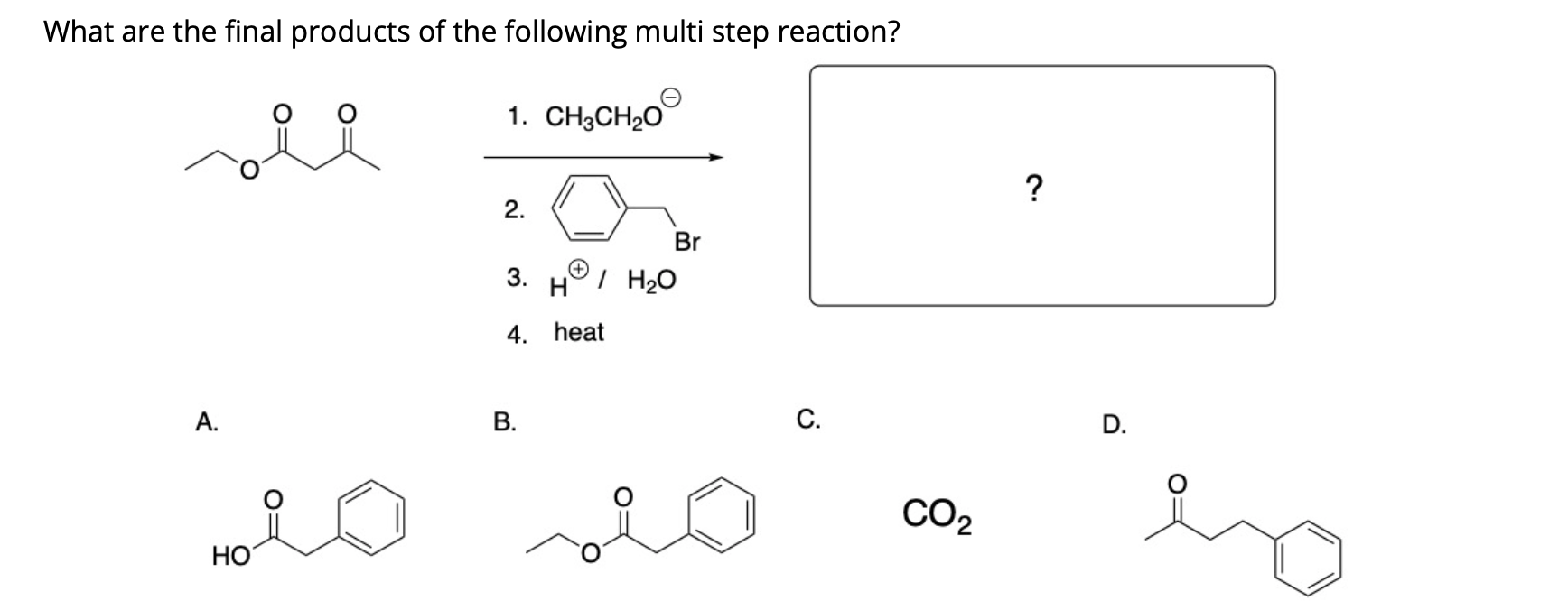 Solved What are the final products of the following multi | Chegg.com