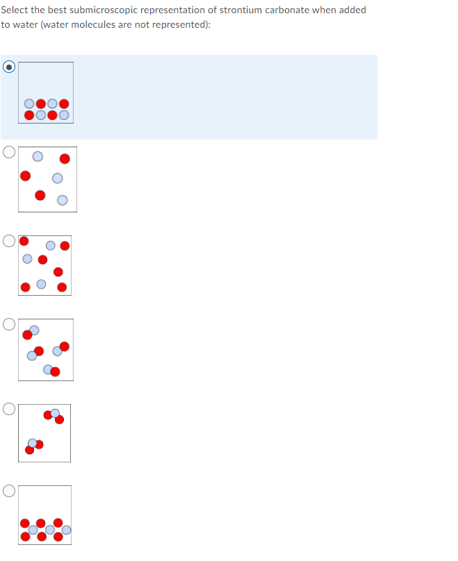 Solved Select The Best Submicroscopic Representation Of | Chegg.com