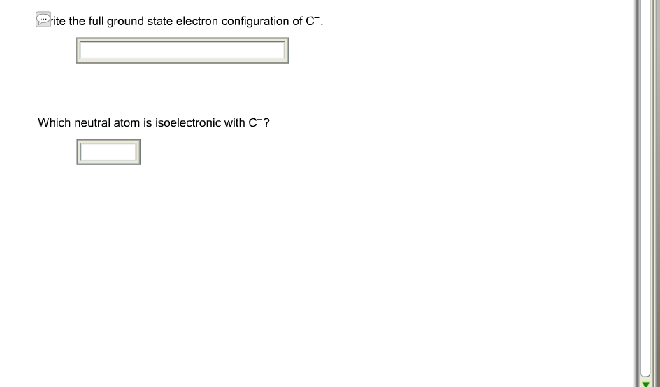 Solved ite the full ground state electron configuration of C | Chegg.com