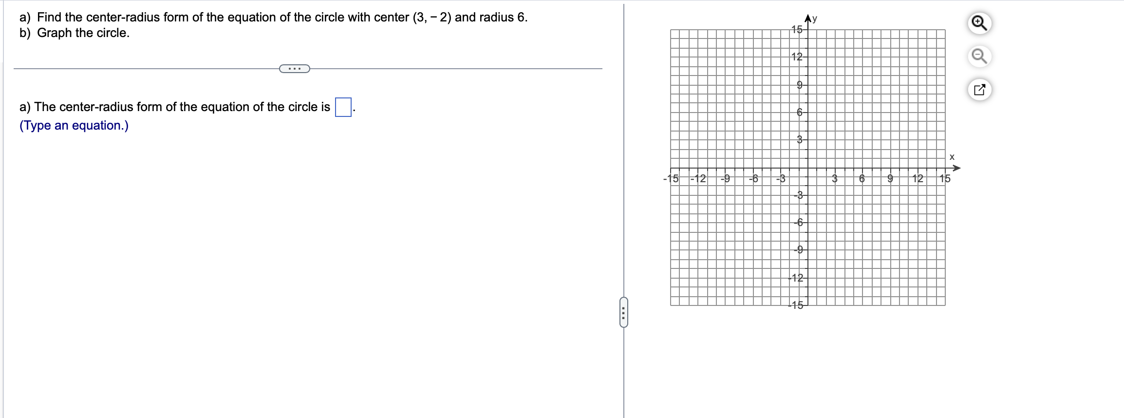 Solved Find the center-radius form of the equation of the | Chegg.com