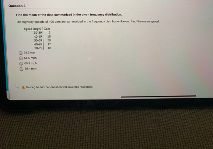 Solved Find the mean for the given sample data. Unless | Chegg.com
