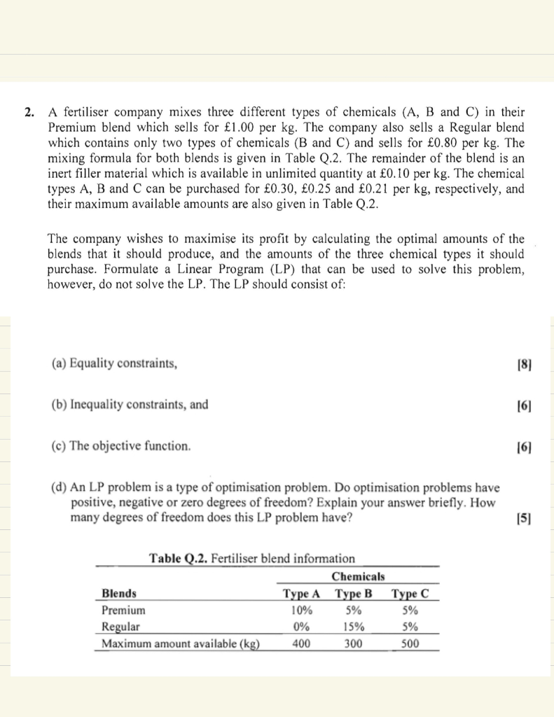 Solved 2 A Fertiliser Company Mixes Three Different Types Chegg solved-2-a-fertiliser-company-mixes-three-different-types-chegg