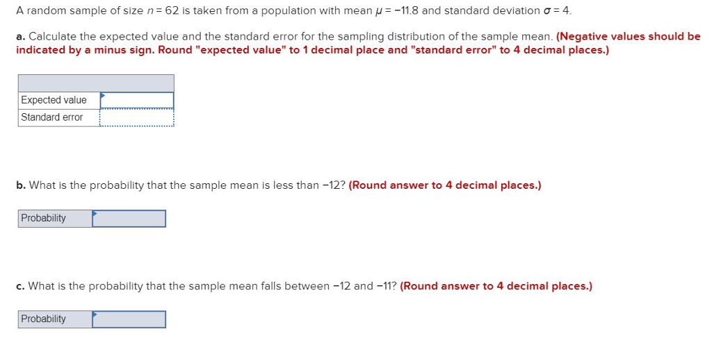 Solved A random sample of size n= 62 is taken from a | Chegg.com