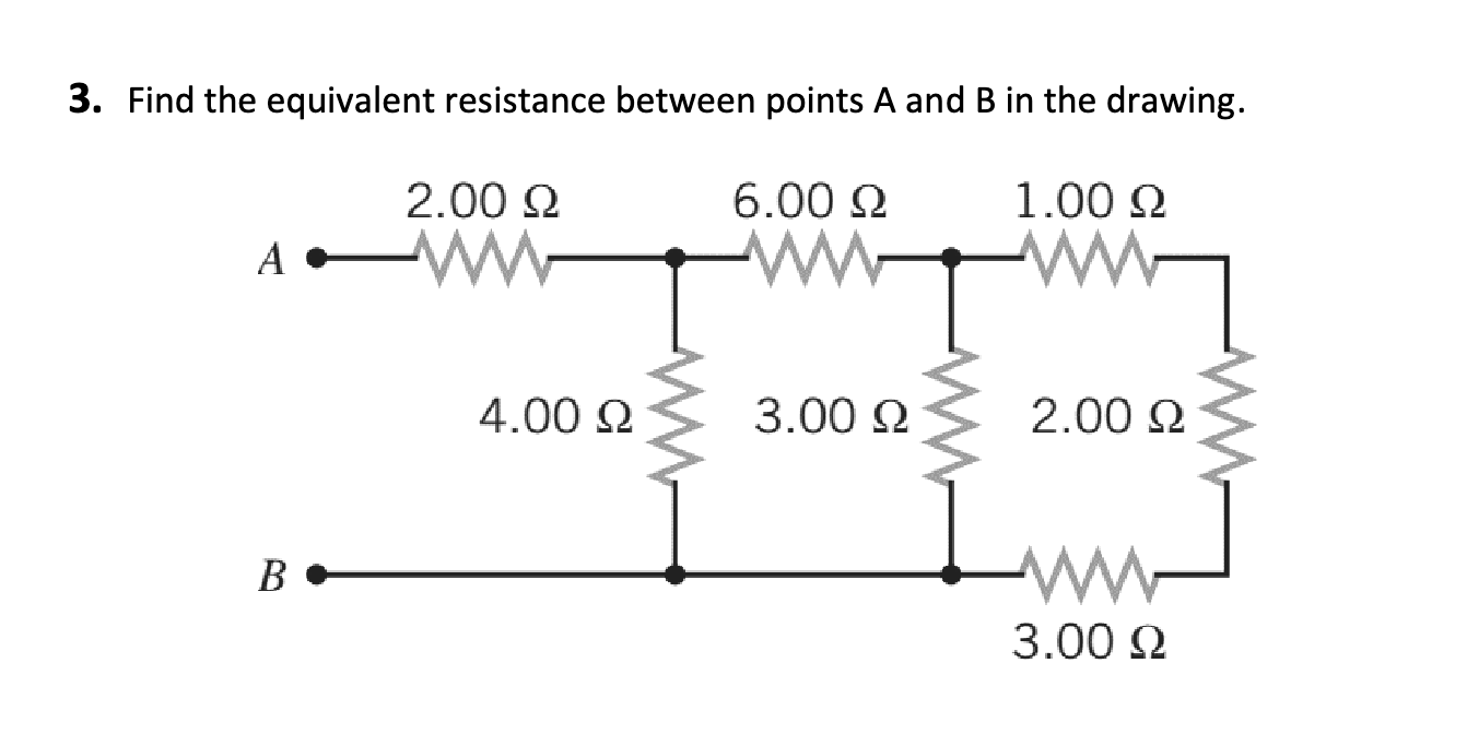 Solved Find The Equivalent Resistance Between Points A And B | Chegg.com