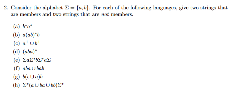 (Solved) : 2 Consider Alphabet B Following Languages Give Two Strings ...