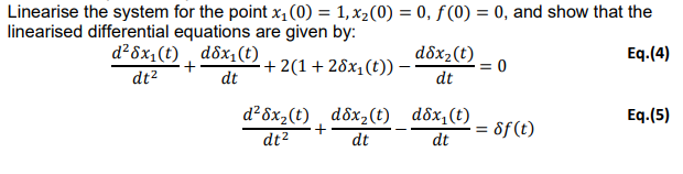 Figure 1: Nonlinear mass-spring-damper system The | Chegg.com