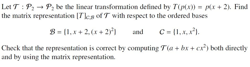 Solved .. Let T :P2 → P2 be the linear transformation | Chegg.com