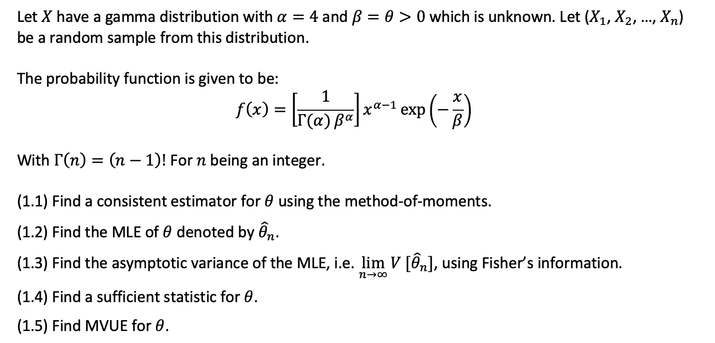 Solved Let X Have A Gamma Distribution With A 4 And Ss Chegg Com