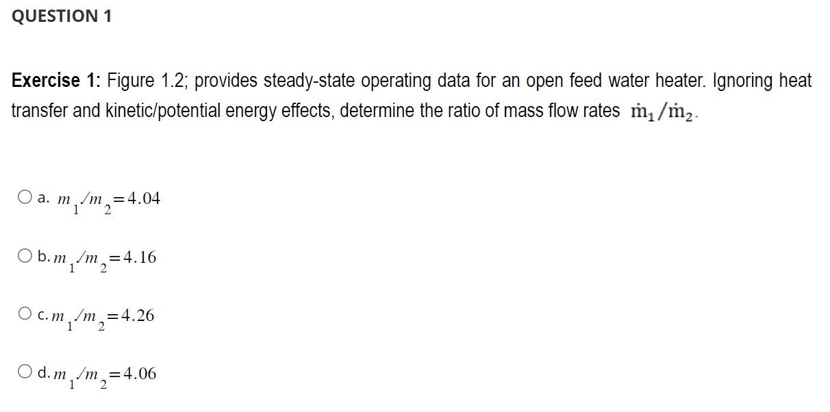 Exercise 1: Figure 1.2; Provides Steady-state | Chegg.com