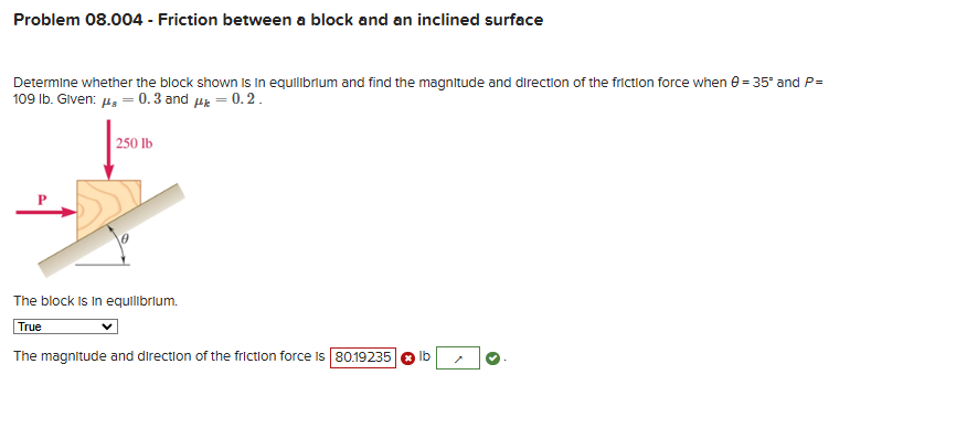 Three Block Friction Problems Solved Problem 08.004 - Friction between a block and an | Chegg.com