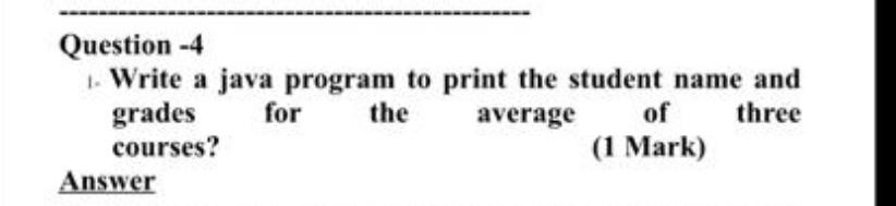 Solved Question-4 Write a java program to print the student | Chegg.com