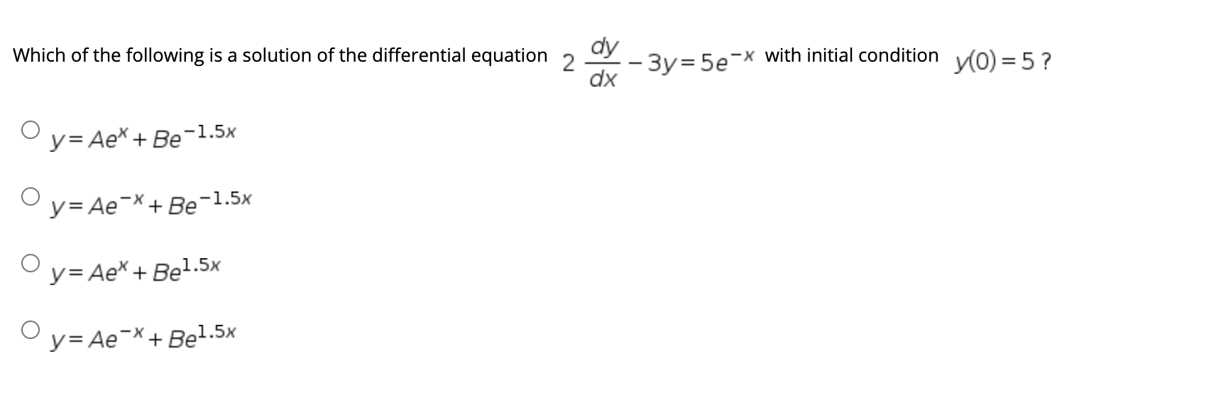 Solved Which of the following is a solution of the | Chegg.com