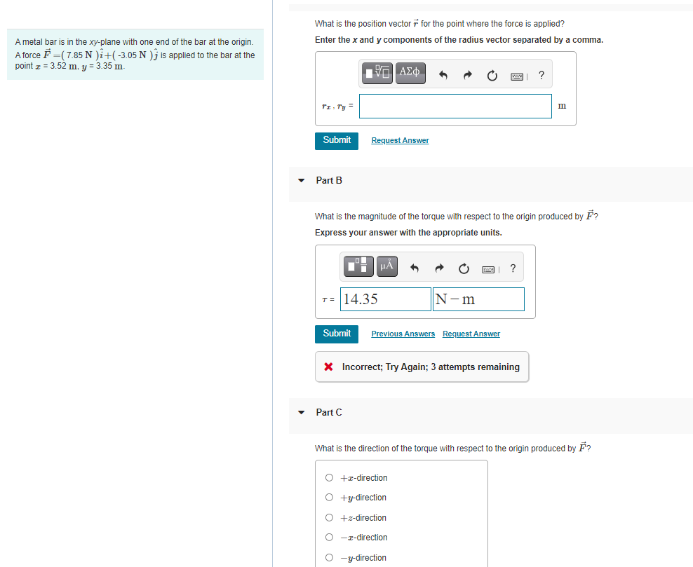 Solved What Is The Position Vector For The Point Where The | Chegg.com