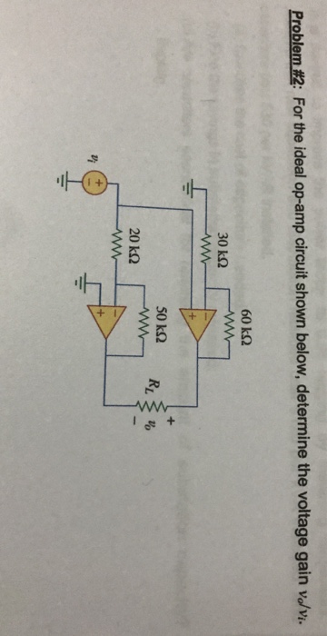 Solved For the ideal op-amp circuit shown below, determine | Chegg.com