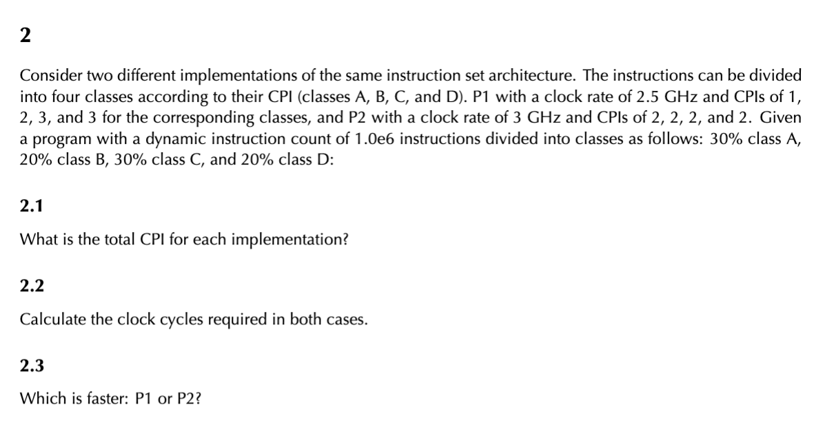 Solved Consider Two Different Implementations Of The Same 