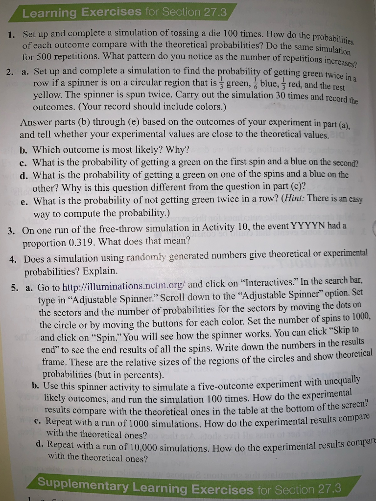 Solved Learning Exercises for Section 27.3 1. Set up and | Chegg.com