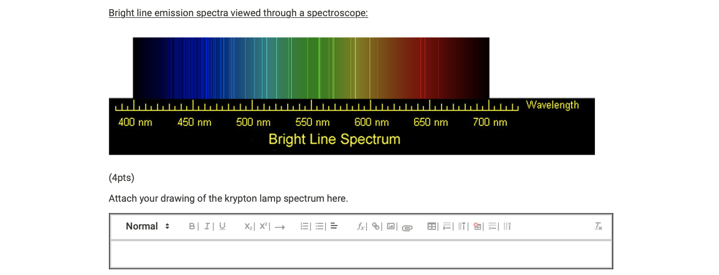 Krypton Spectral Lines