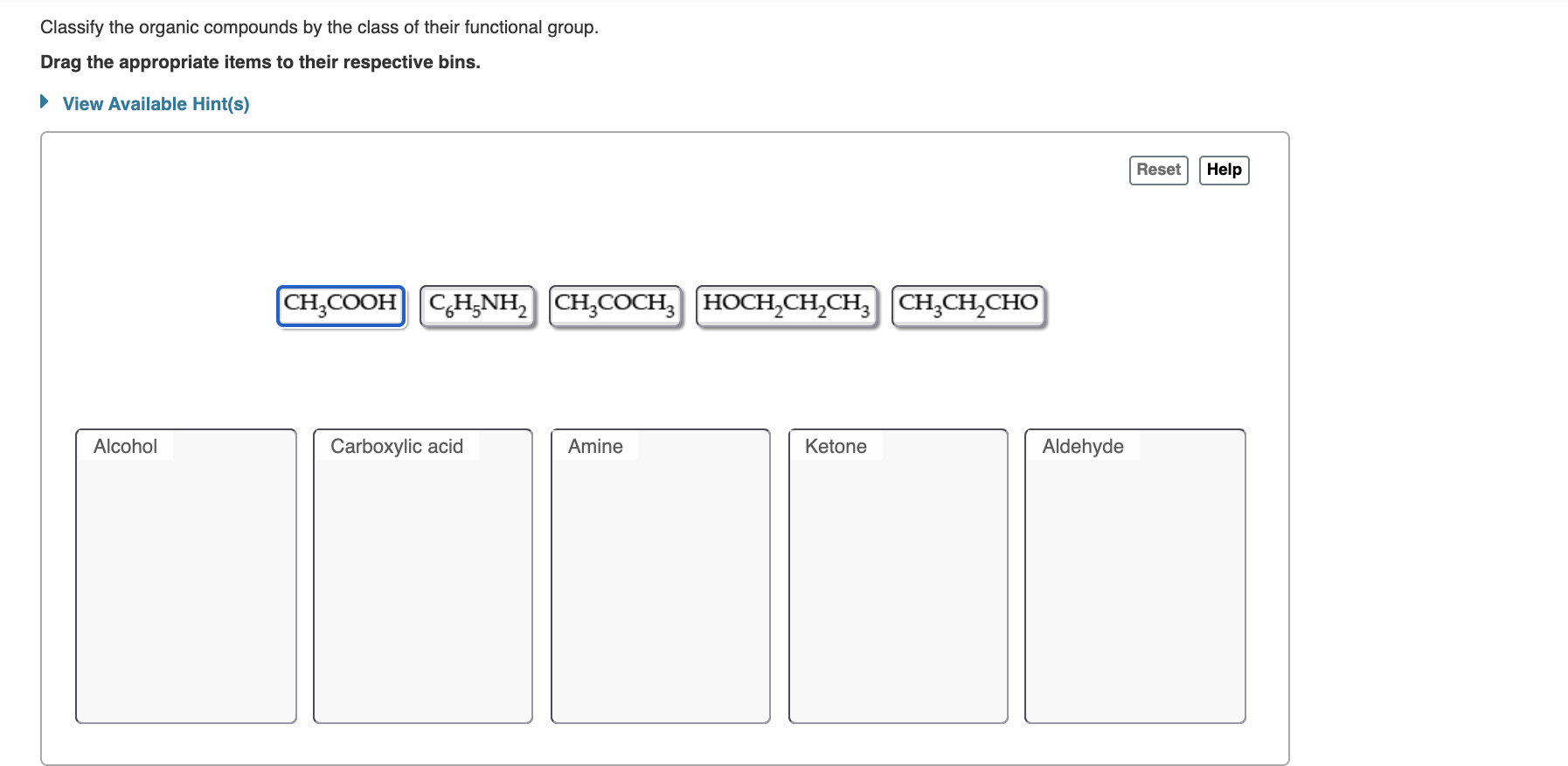 Solved Classify The Organic Compounds By The Class Of Their | Chegg.com