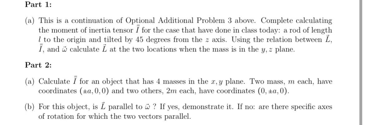 Solved Part 1: (a) This is a continuation of Optional | Chegg.com