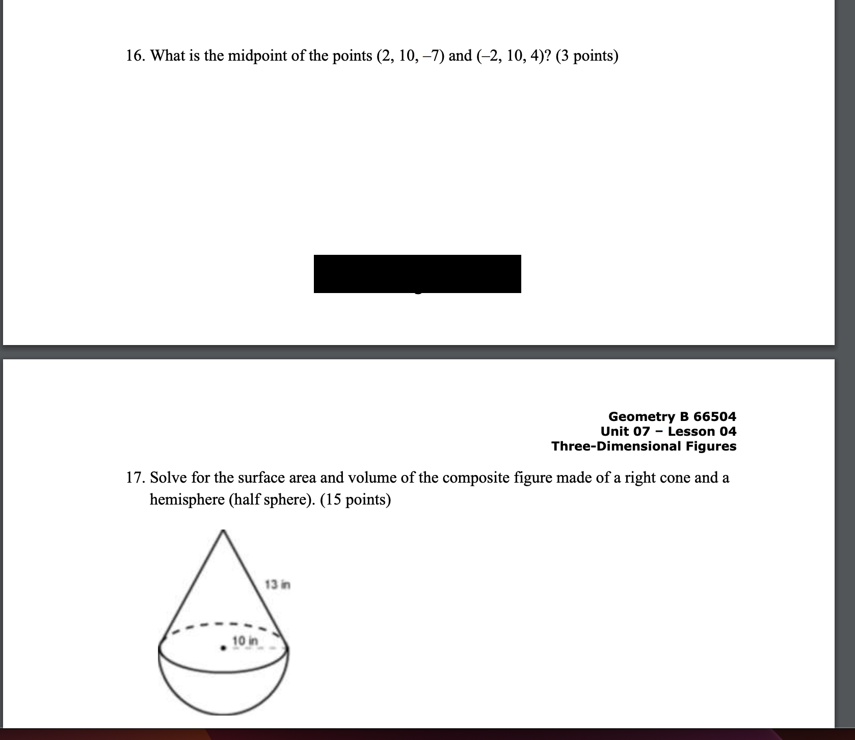 Solved 10. Solve for the surface area of the regular square | Chegg.com
