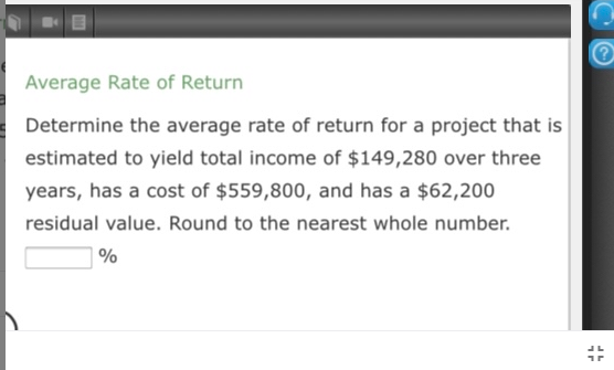 Solved 2 Average Rate of Return Determine the average rate | Chegg.com