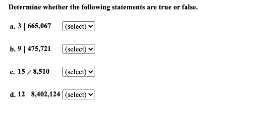 Solved Determine whether the following statements are true | Chegg.com
