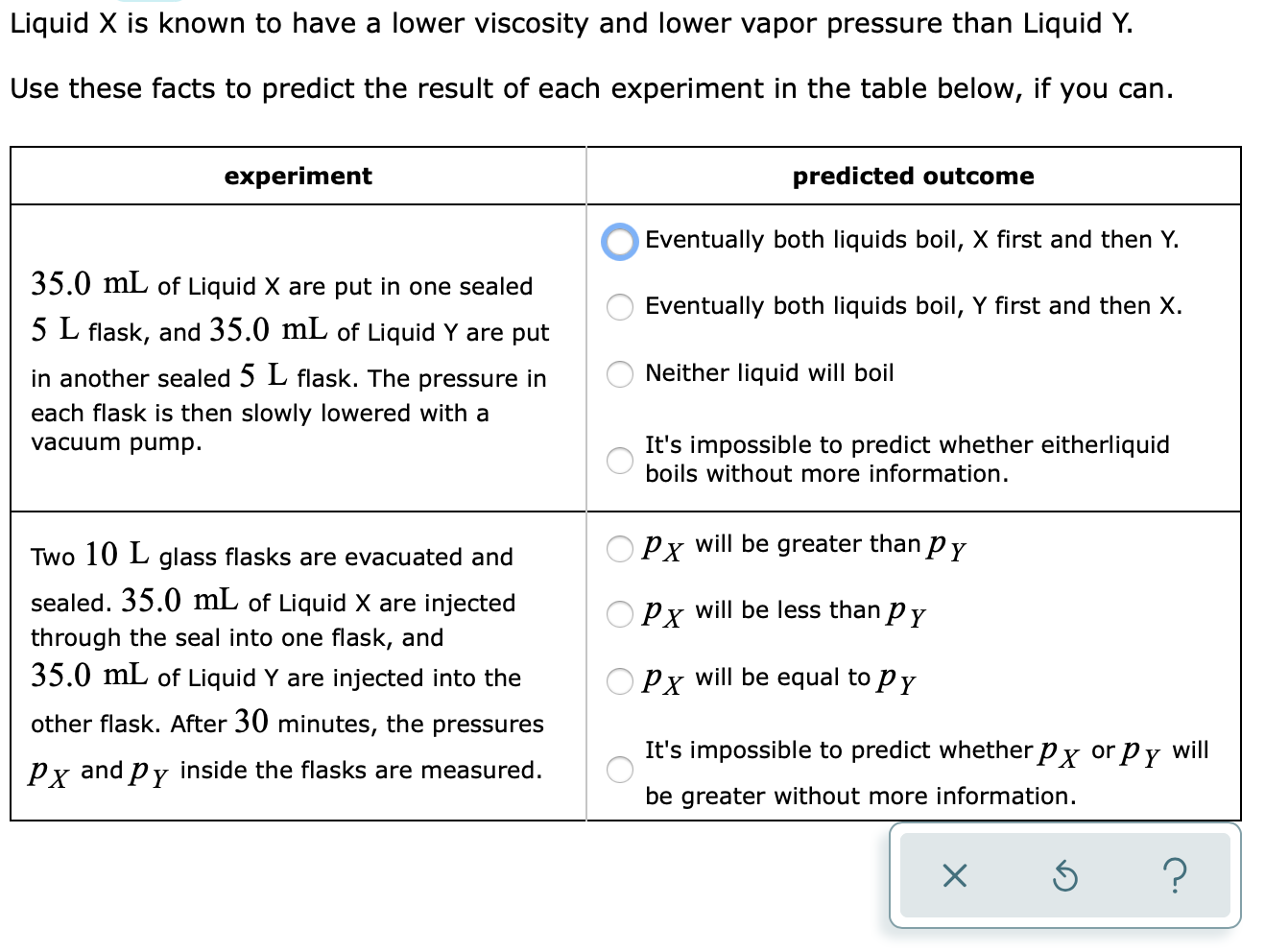 What Is The Ratio Of Liquid B In X And Y at Lisa May blog