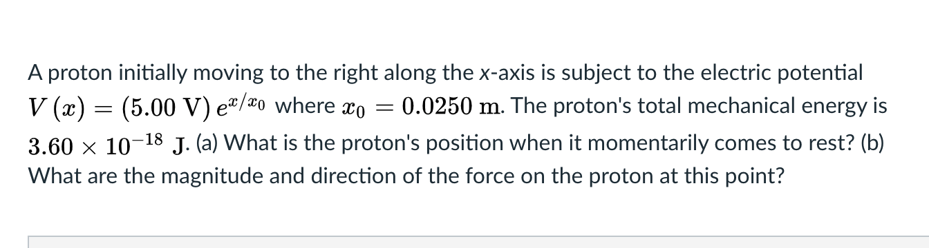 Solved = A Proton Initially Moving To The Right Along The | Chegg.com