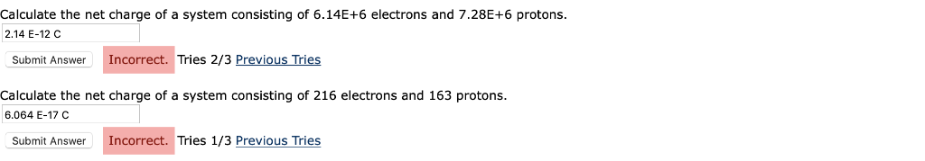 Solved Calculate the net charge of a system consisting of | Chegg.com