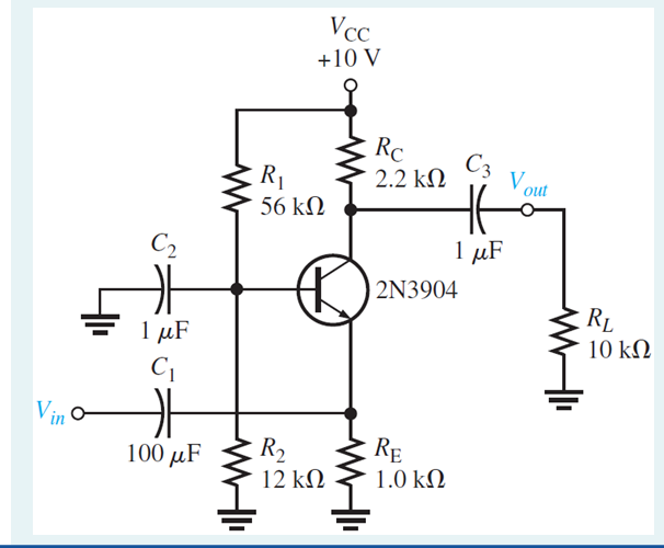 Solved From the amplifier circuit of the following figure | Chegg.com