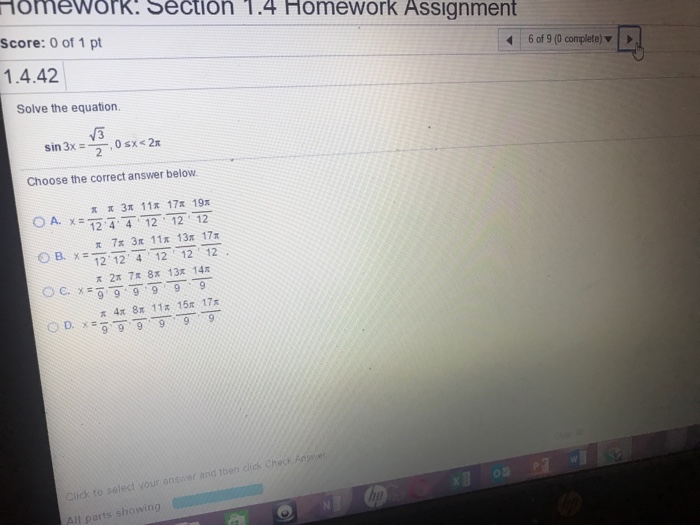 Solved omeWork. Section 1.4 Homework Assignment Score: 0 of | Chegg.com