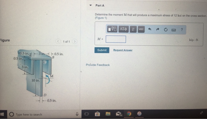 Solved Part A Determine the moment M that will produce a | Chegg.com