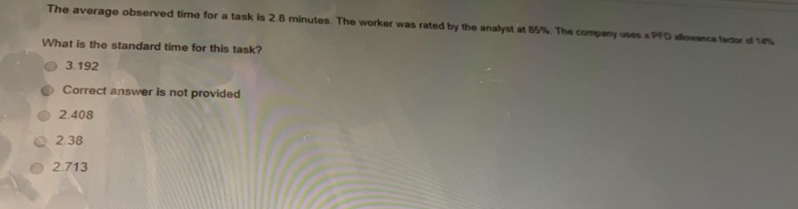 Solved The average observed time for a task is 2.8 minutes. | Chegg.com