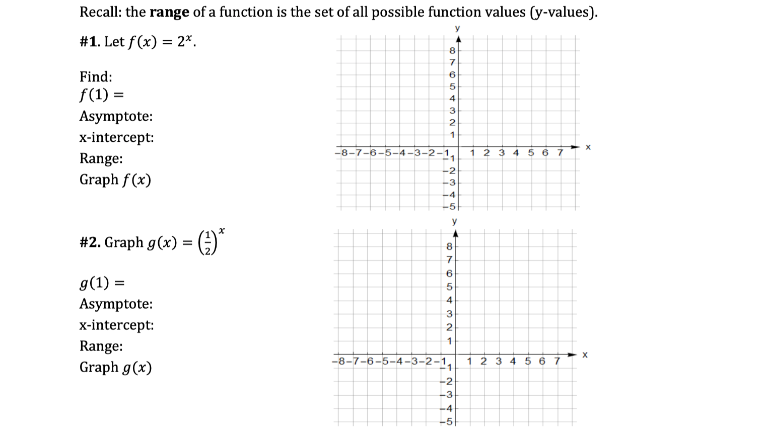 Solved Recall: the range of a function is the set of all | Chegg.com
