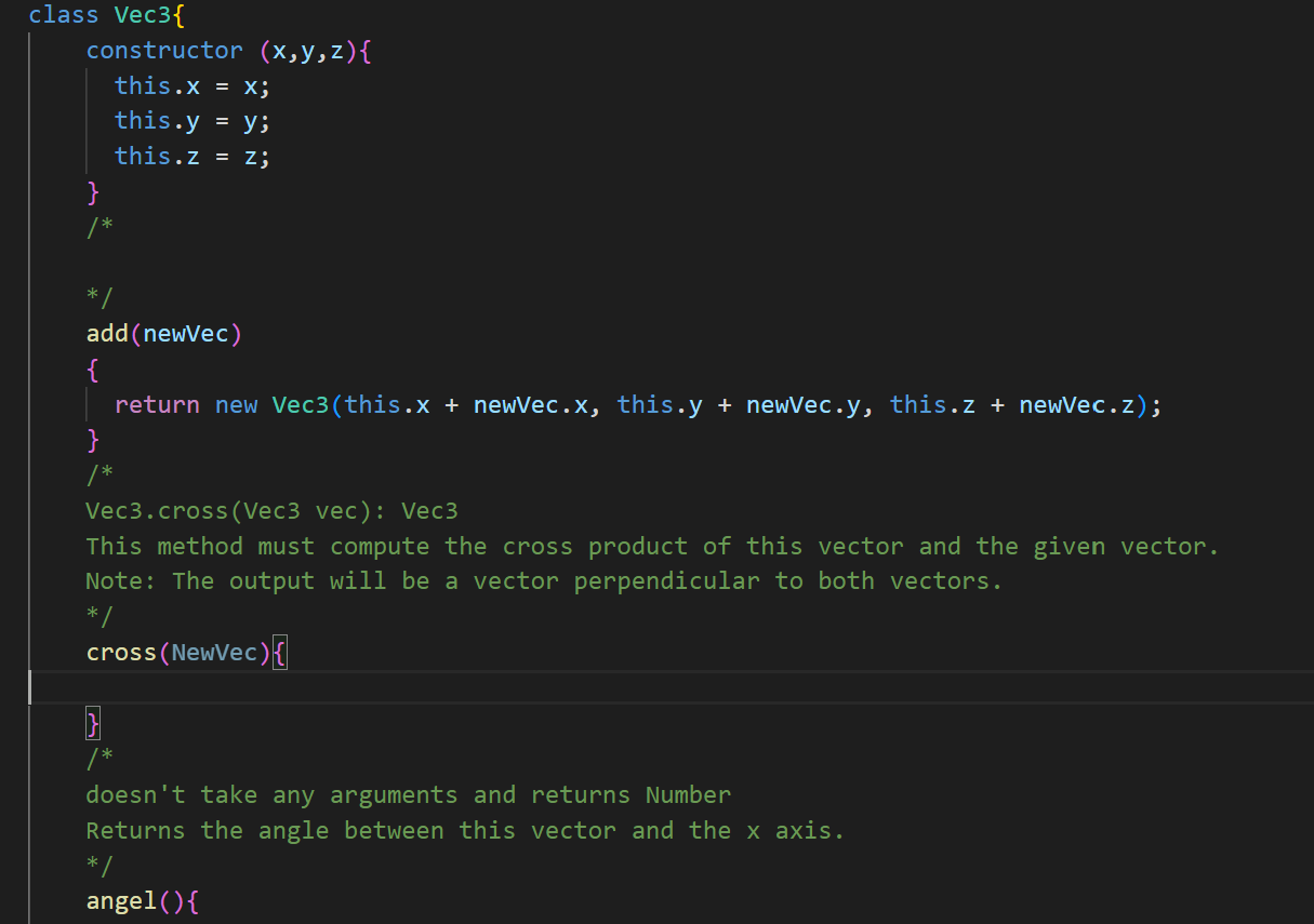 Solved Vec3. angleBetween(Vec3 vec): Number Returns the | Chegg.com