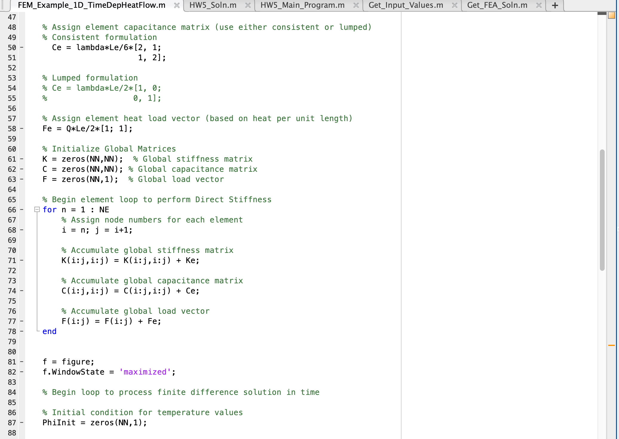 1. Modify the 1-D Heat Conduction MATLAB code from | Chegg.com