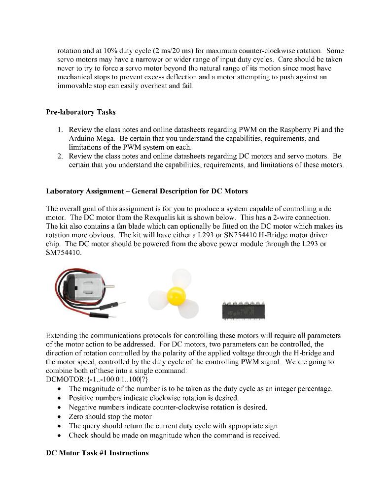 Pulse-Width Modulation DC Motor Control and Servo Circuit Diagram