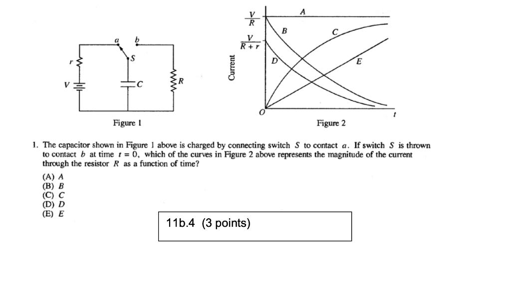 Solved B R+r S Current V= Www 1 Figure 1 Figure 2 1. The | Chegg.com