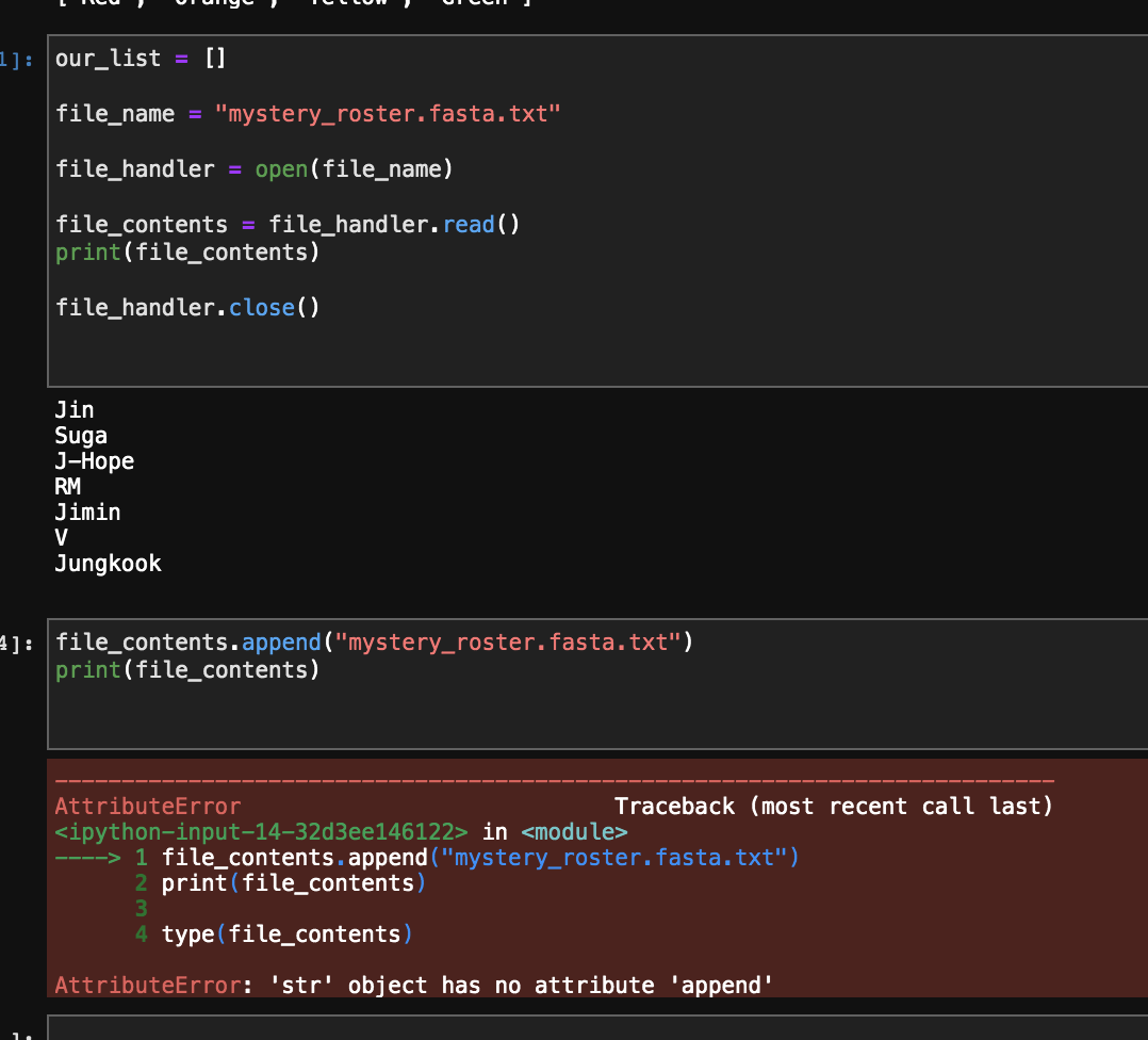 Solved initialize a our_list = [] list load the | Chegg.com