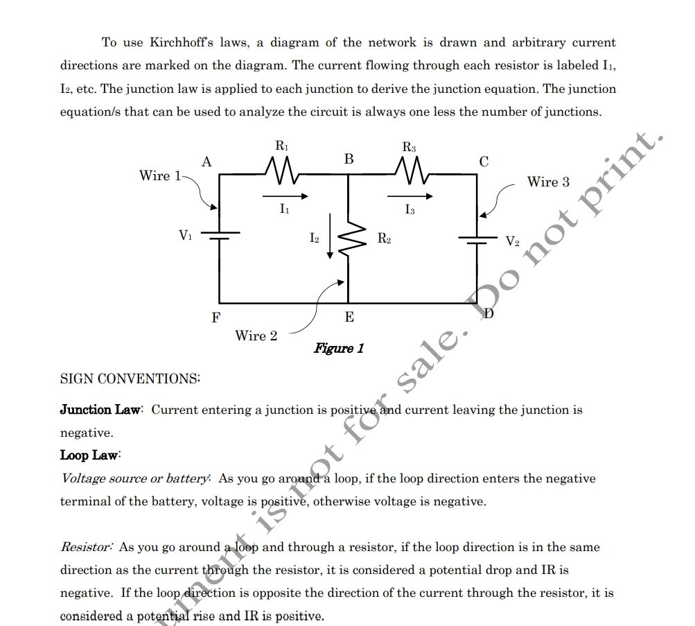 Solved To Use Kirchhoff's Laws, A Diagram Of The Network Is | Chegg.com