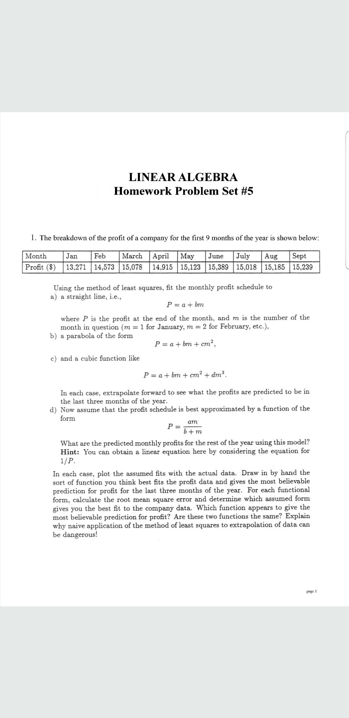 modeling with linear functions common core algebra 1 homework